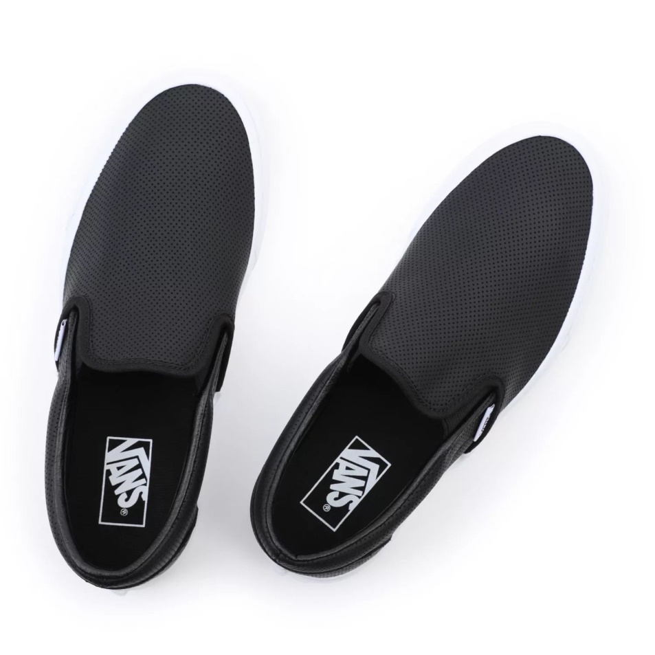 Vans Perf Bőr Klasszikus Bebújós Cipő Fekete