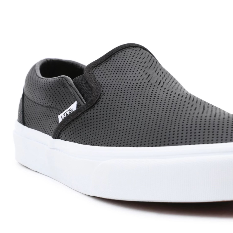 Vans Perf Bőr Klasszikus Bebújós Cipő Fekete