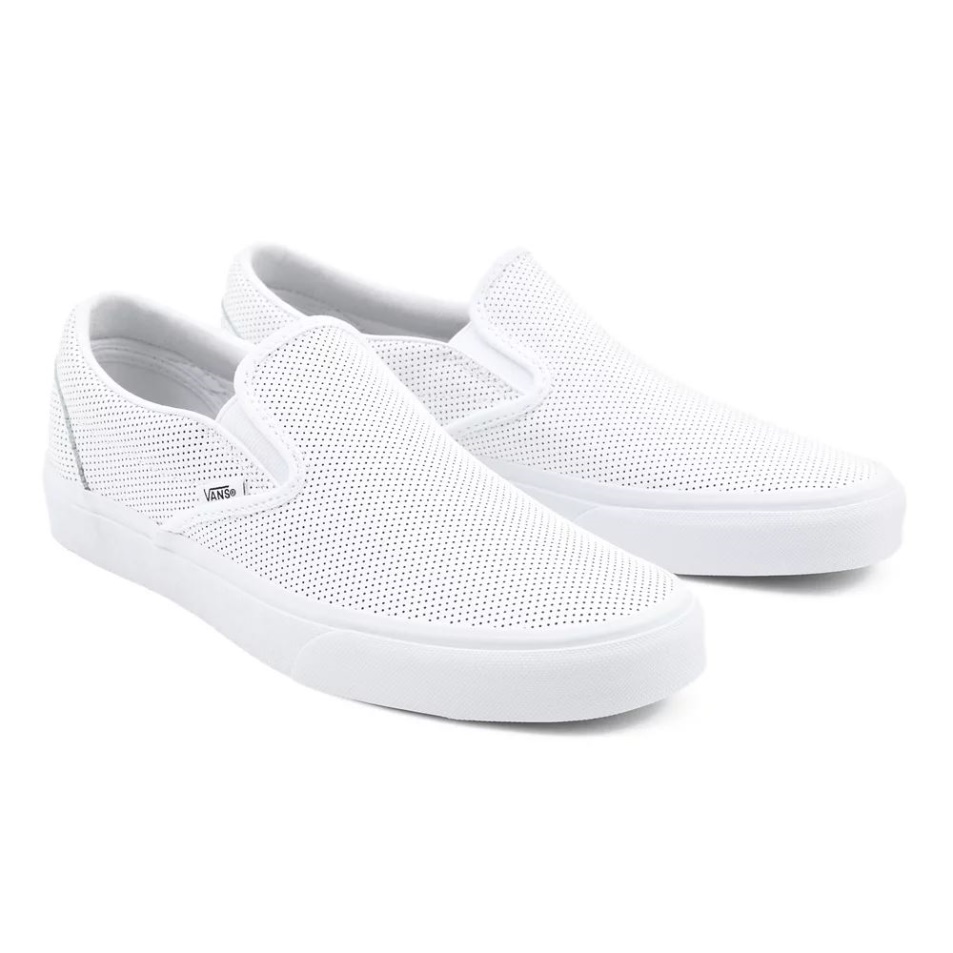 Vans Perf Bőr Klasszikus Bebújós Cipő Fehér