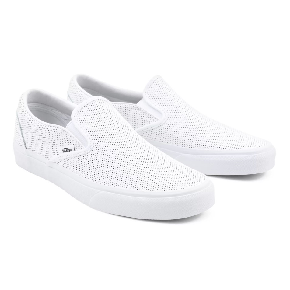 Vans Perf Bőr Klasszikus Bebújós Cipő Fehér