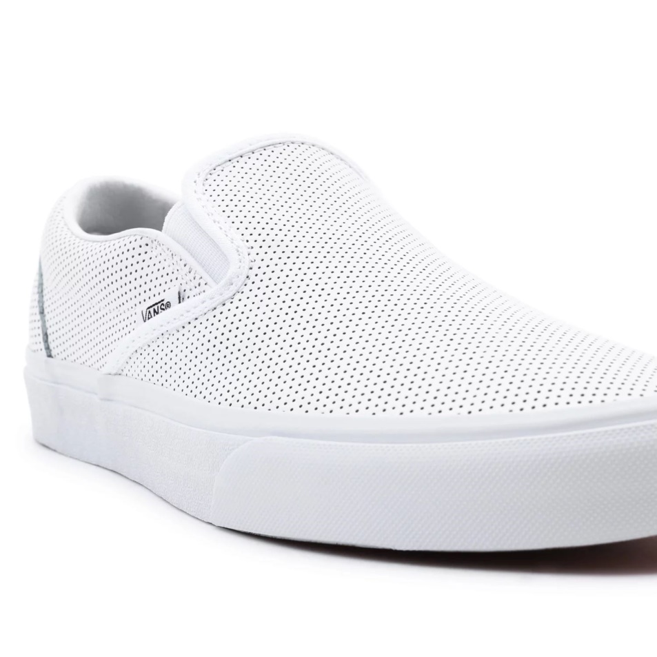 Vans Perf Bőr Klasszikus Bebújós Cipő Fehér