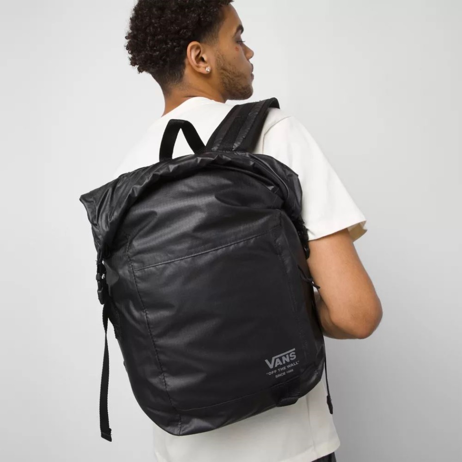 Furgonok Rolltop Hátizsák Fekete