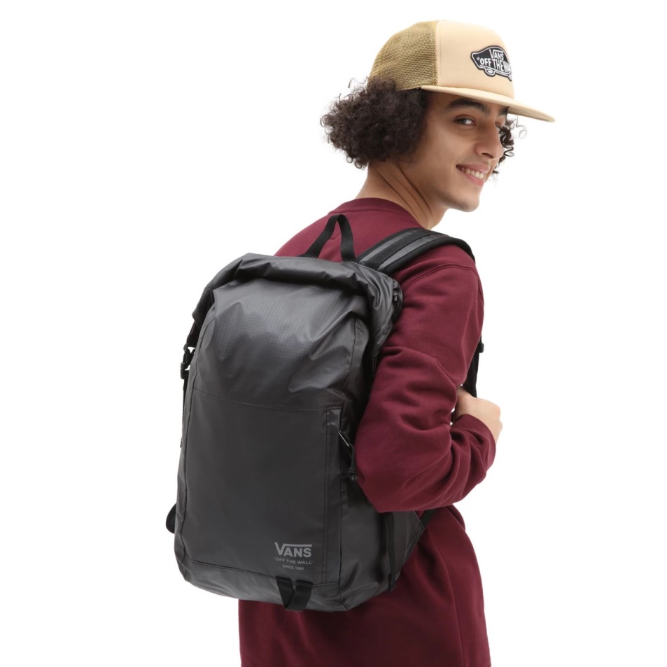 Furgonok Rolltop Hátizsák Fekete