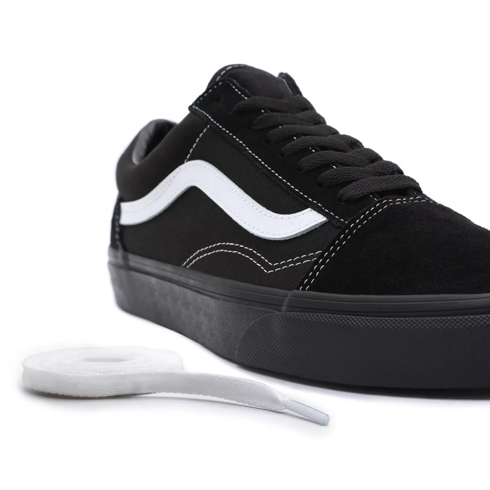 Vans Velúr/vászon Régi Skool Cipő Fekete