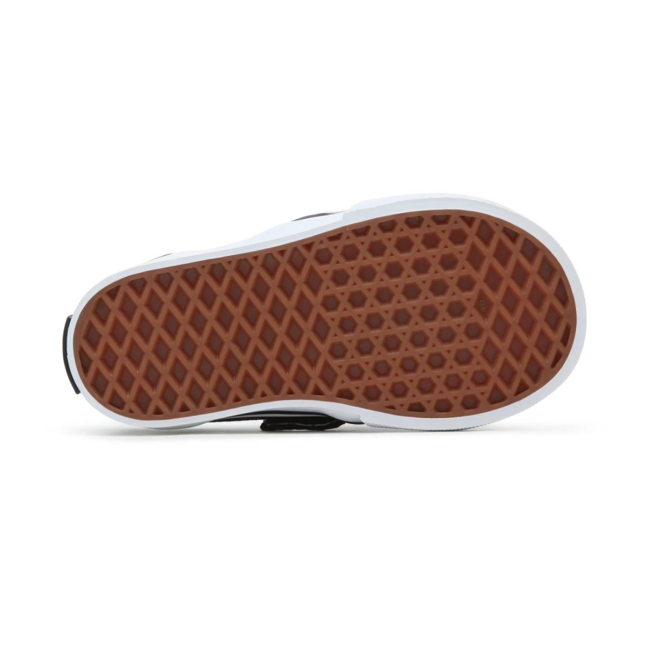 Furgonok Totyogó Sakktáblás Slip-on V Cipő (1-4 év) Fekete-szürke