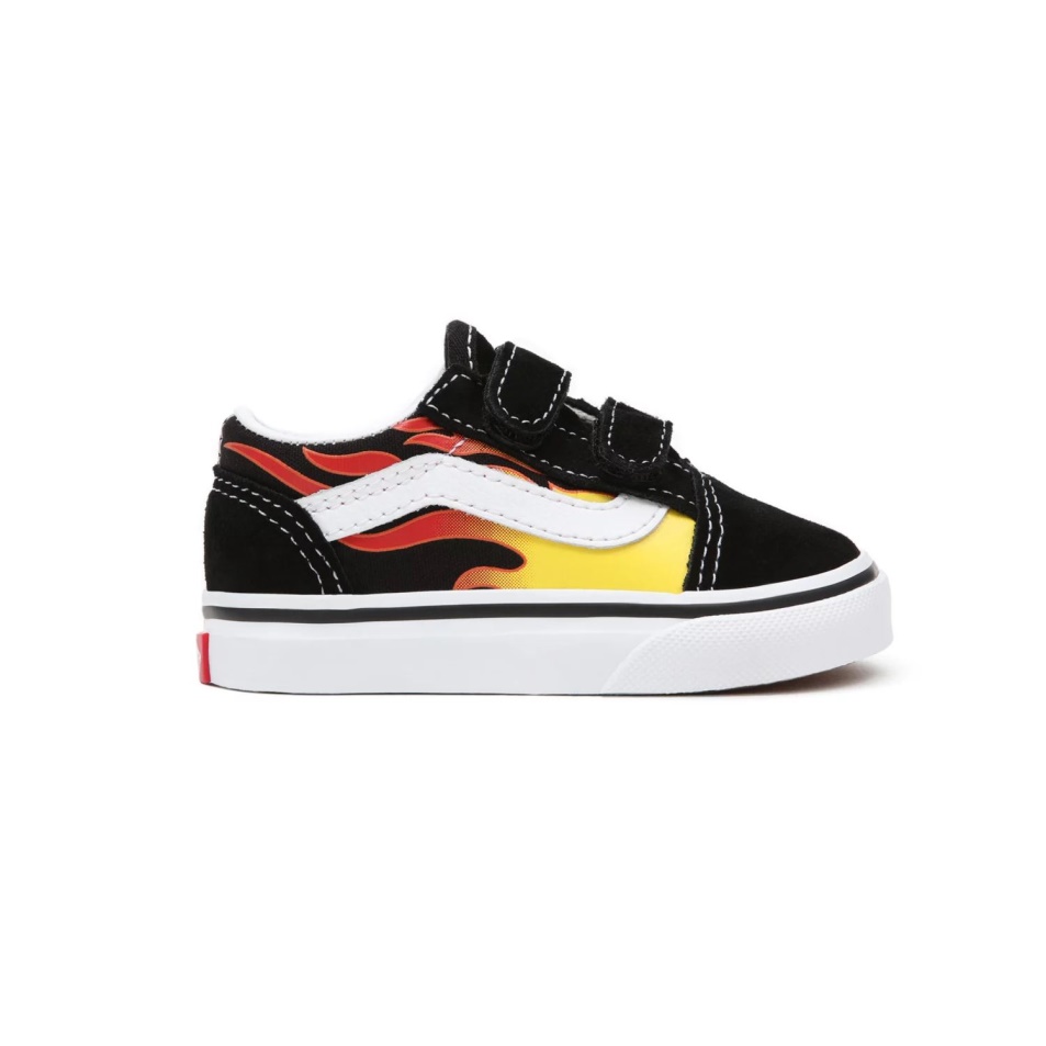 Furgonok Toddler Flame Old Skool V Cipő (1-4 év) Fekete