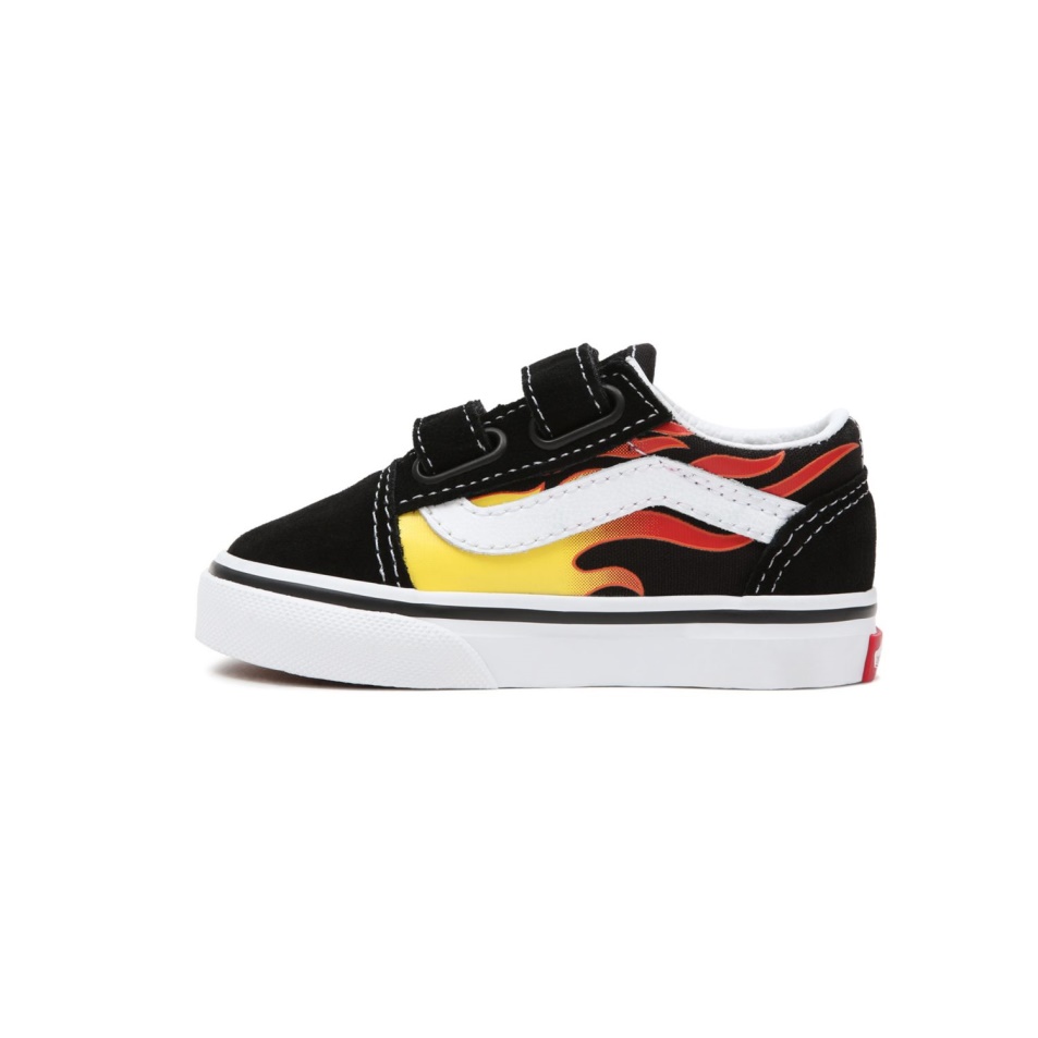 Furgonok Toddler Flame Old Skool V Cipő (1-4 év) Fekete