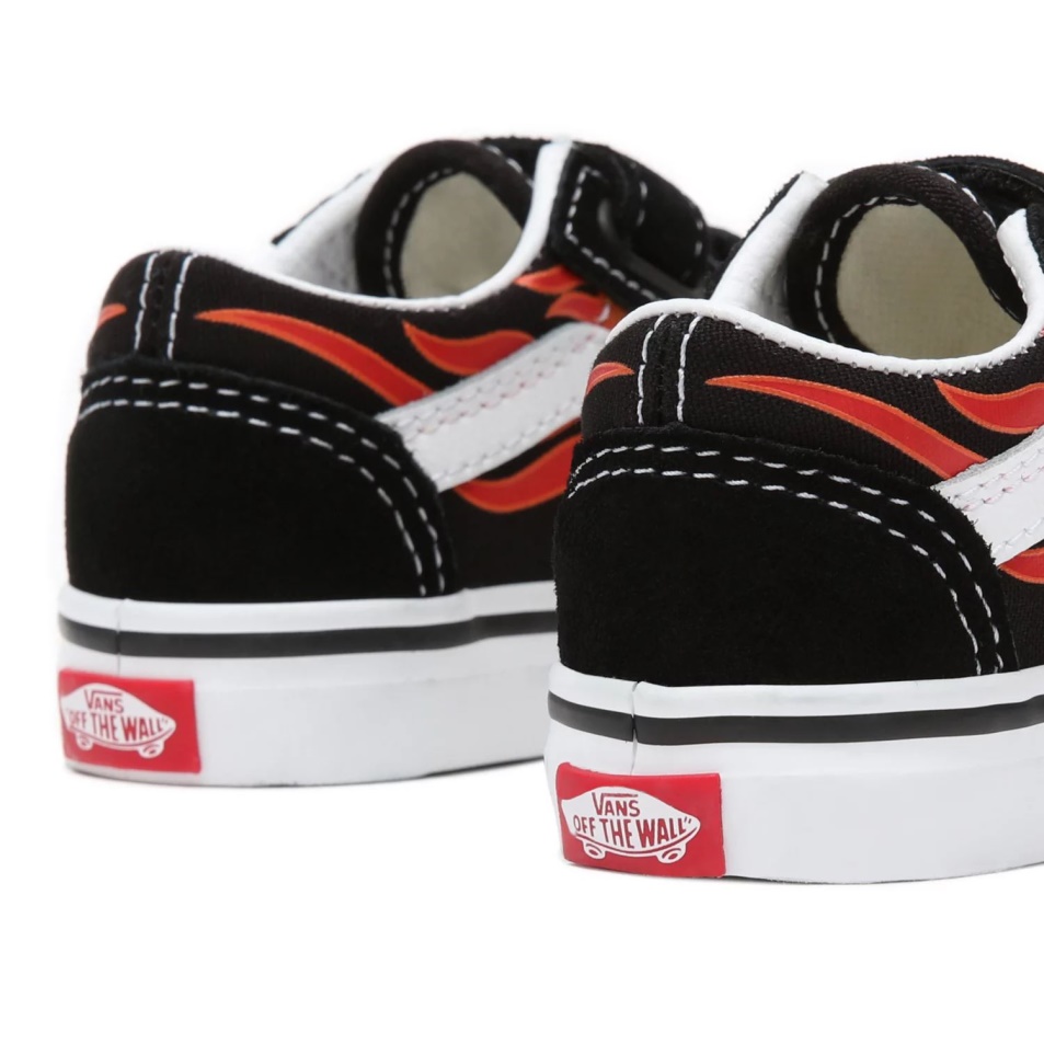 Furgonok Toddler Flame Old Skool V Cipő (1-4 év) Fekete