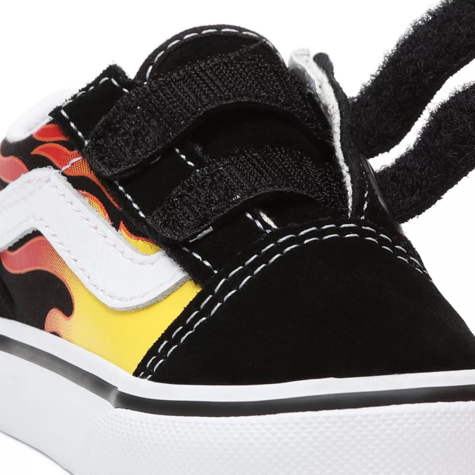 Furgonok Toddler Flame Old Skool V Cipő (1-4 év) Fekete