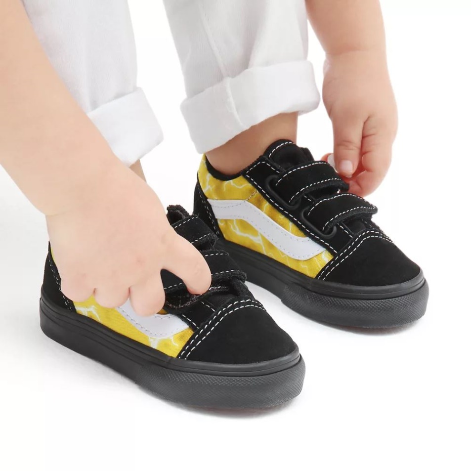 Furgonok Toddler Old Skool V Cipő (1-4 év) Fekete-sárga