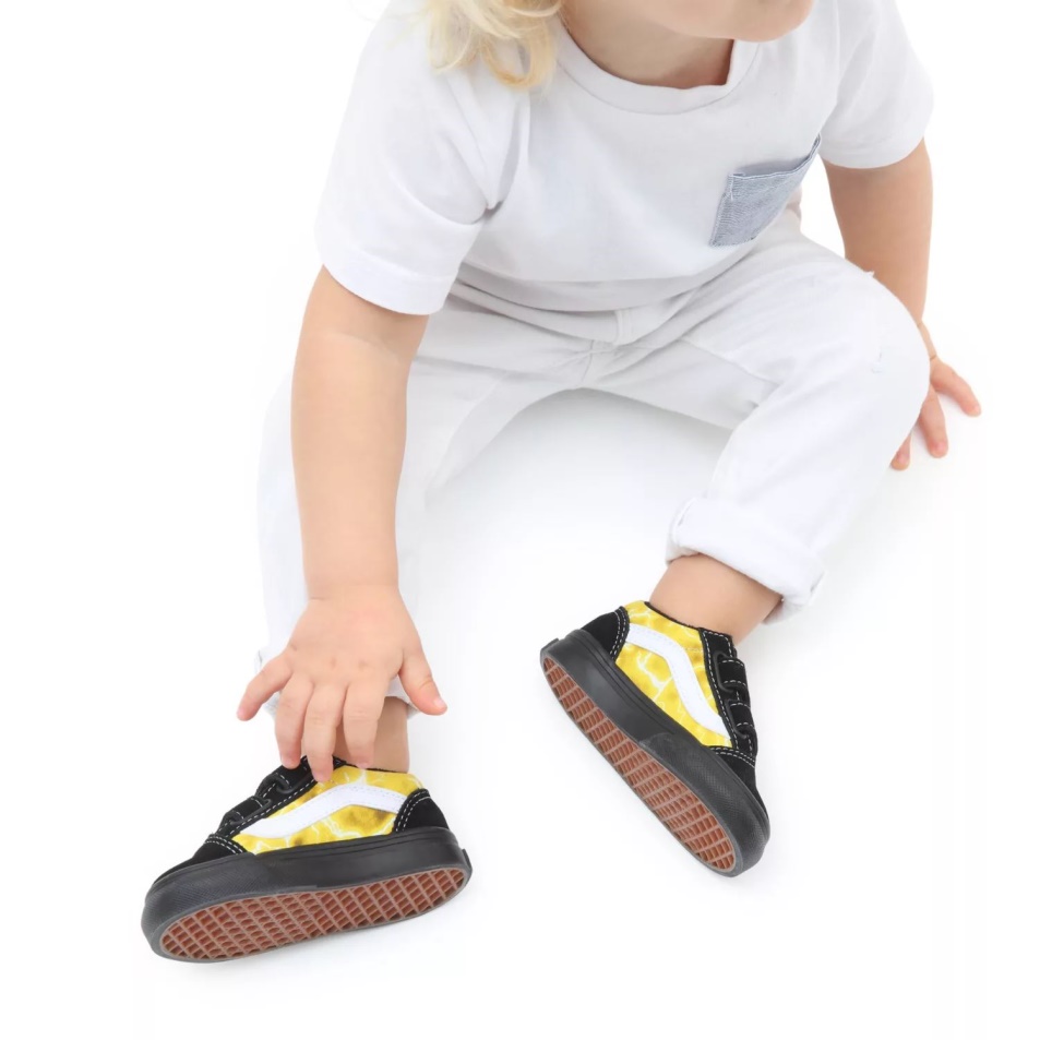 Furgonok Toddler Old Skool V Cipő (1-4 év) Fekete-sárga