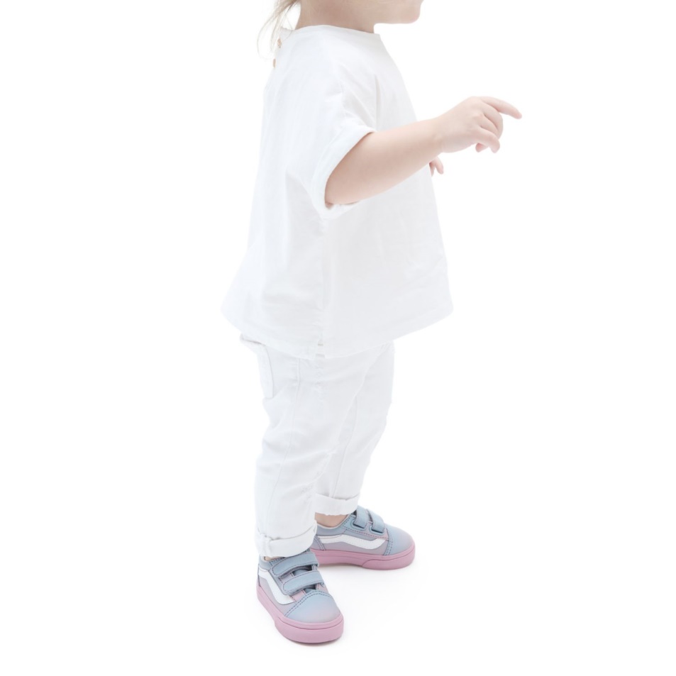 Furgonok Toddler Old Skool V Cipő (1-4 év) Kék-rózsaszín