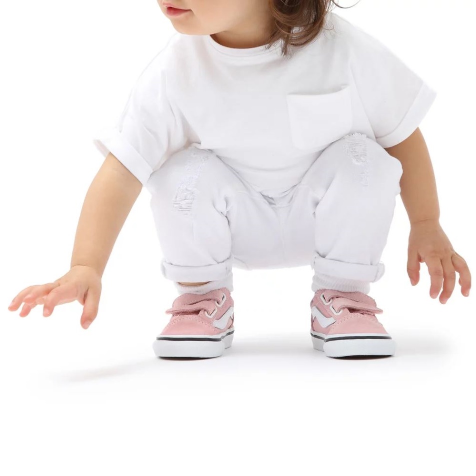 Vans Toddler Old Skool V Cipő (1-4 év) Rózsaszín