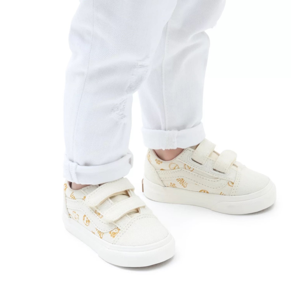 Vans Toddler Old Skool V Cipő (1-4 év) Fehér