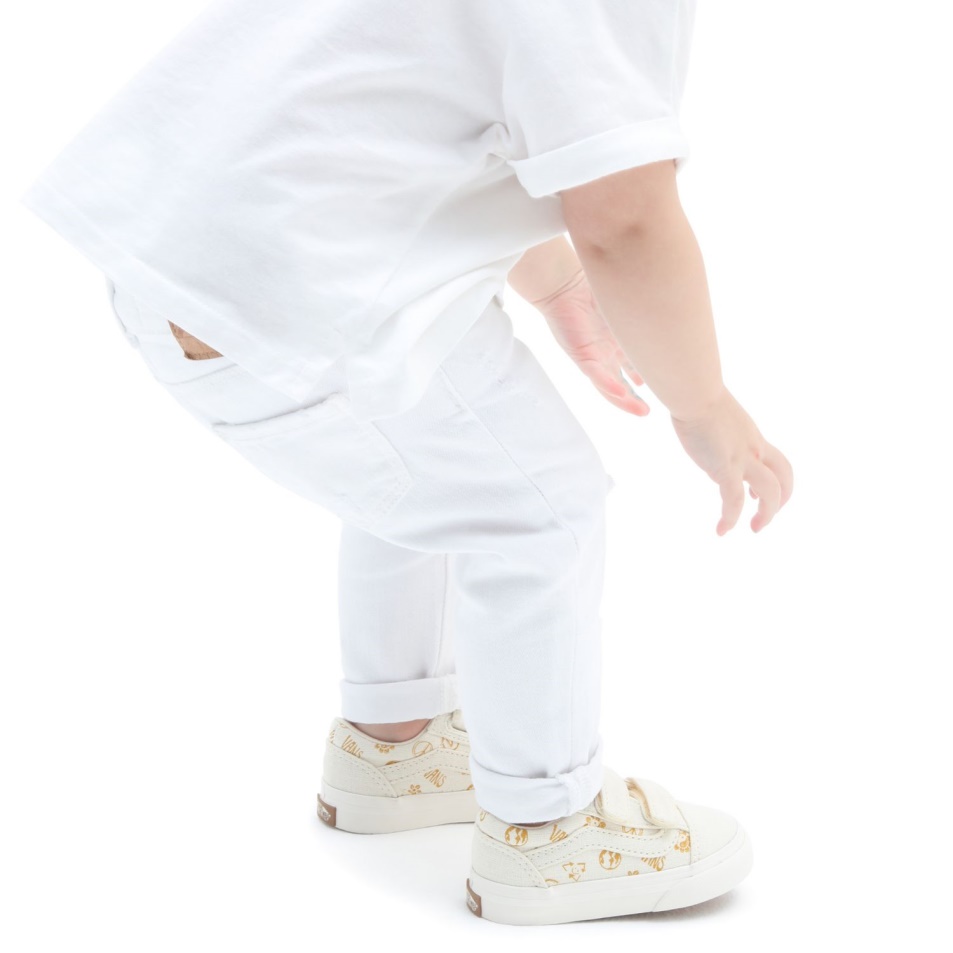 Vans Toddler Old Skool V Cipő (1-4 év) Fehér