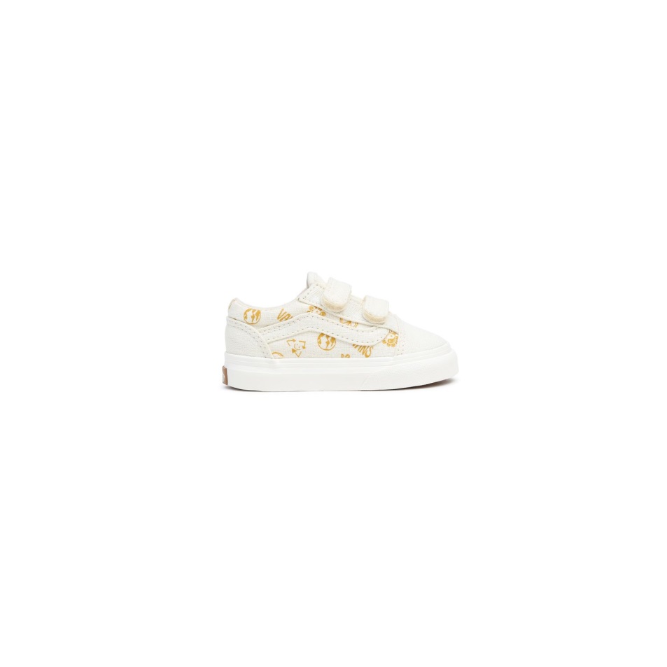 Vans Toddler Old Skool V Cipő (1-4 év) Fehér