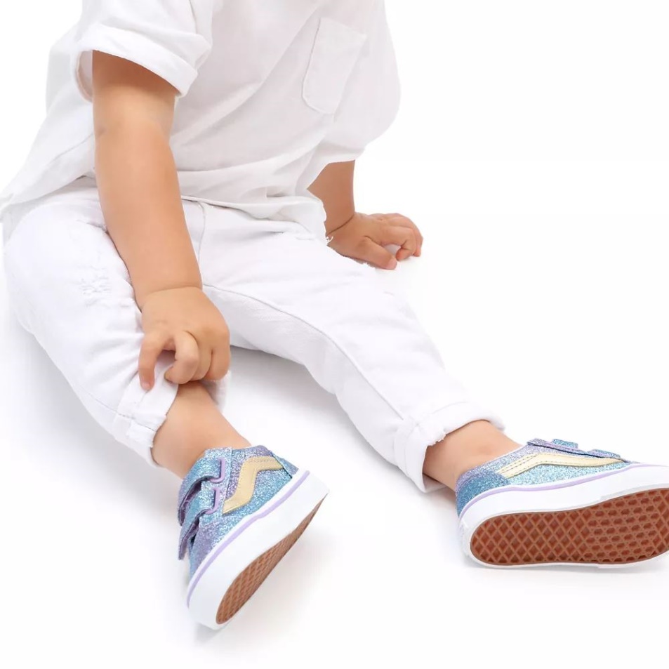 Furgonok Toddler Ombre Glitter Old Skool V Cipő (1-4 év) Lila