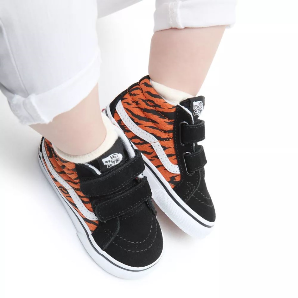 Vans Toddler Sk8-mid Reissue V Cipő (1-4 év) Fekete-narancs