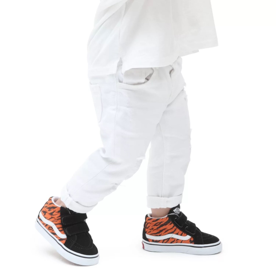 Vans Toddler Sk8-mid Reissue V Cipő (1-4 év) Fekete-narancs