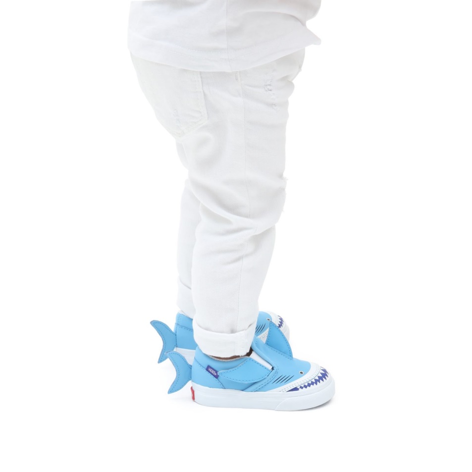Kisteherautók Toddler Slip-on V Cápacipő (1-4 év) Kék