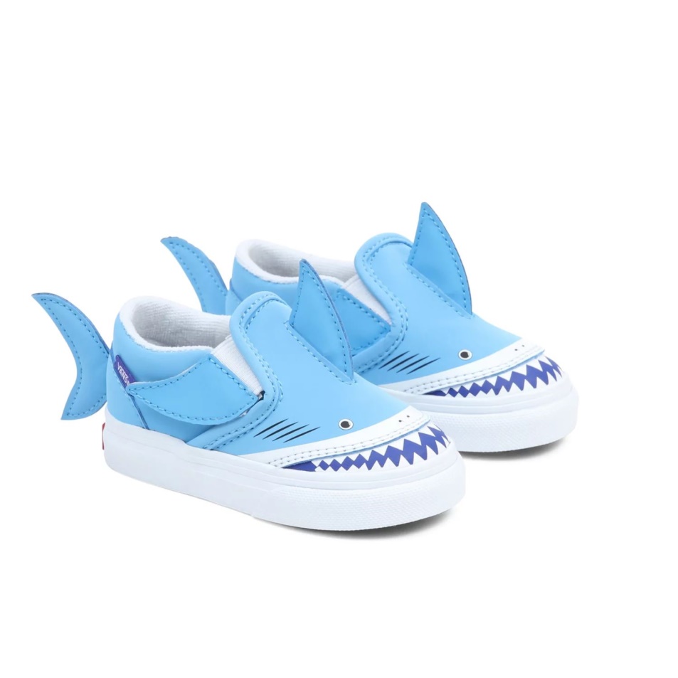 Kisteherautók Toddler Slip-on V Cápacipő (1-4 év) Kék