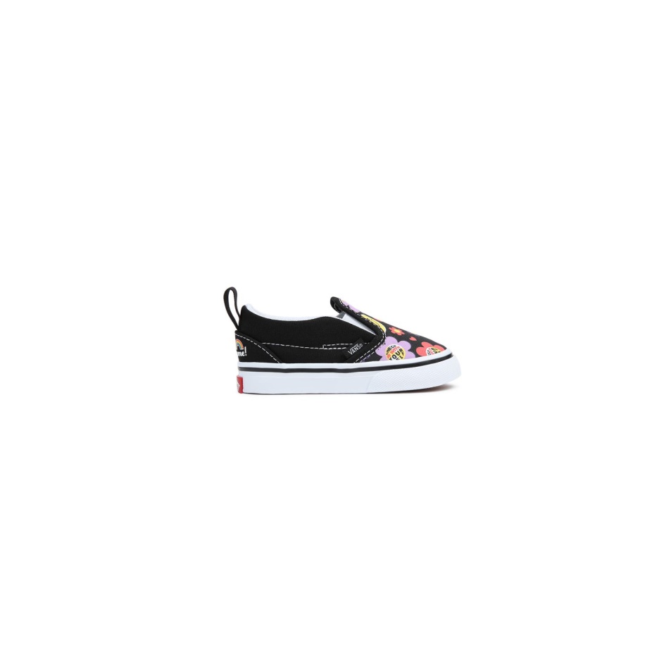 Kisteherautók Toddler Slip-on V Cipő (1-4 év) Fekete