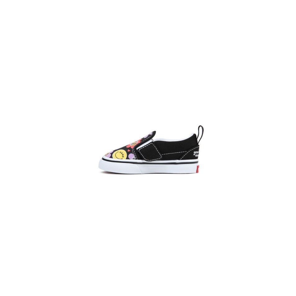Kisteherautók Toddler Slip-on V Cipő (1-4 év) Fekete