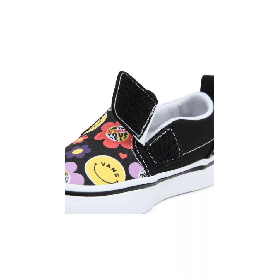 Kisteherautók Toddler Slip-on V Cipő (1-4 év) Fekete