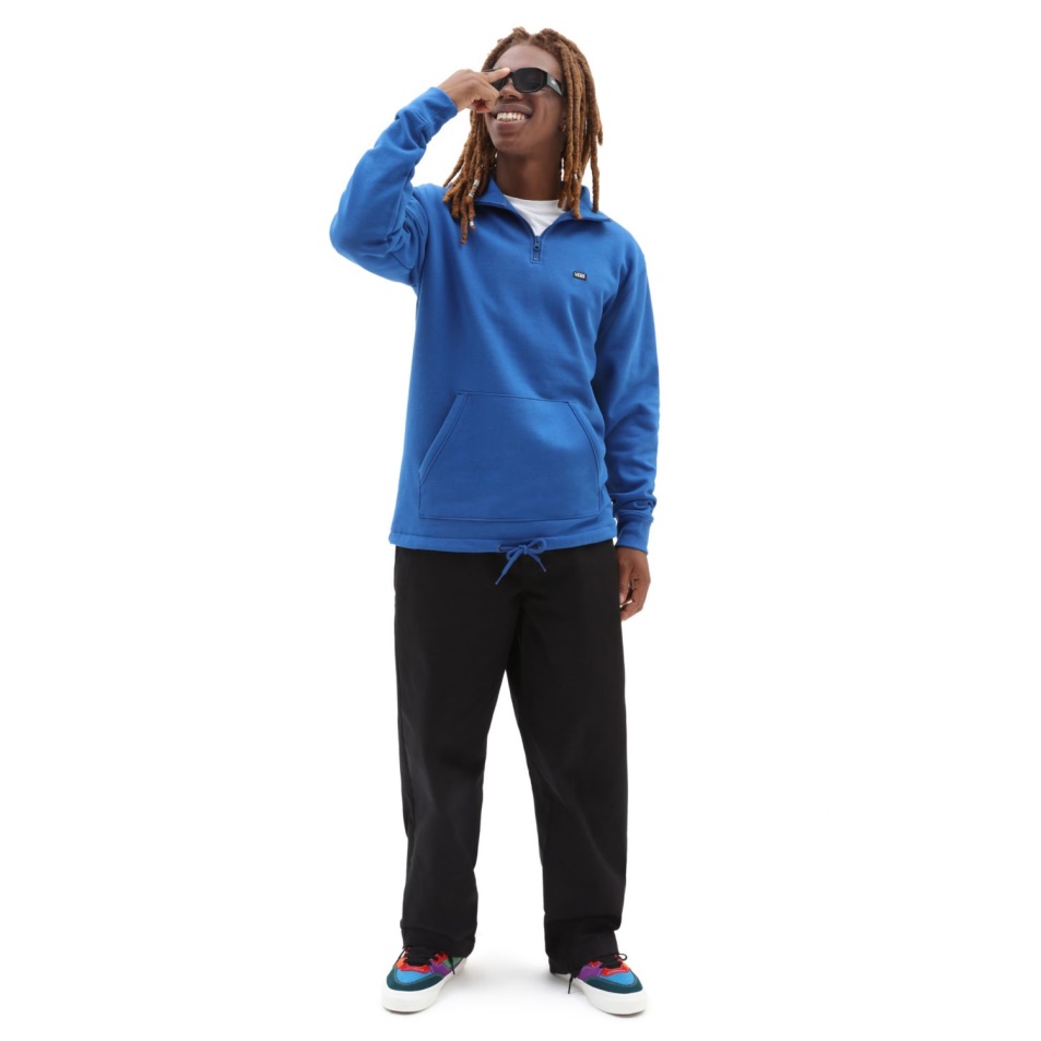 Vans Versa Standard Q-zip Pulóver Kék