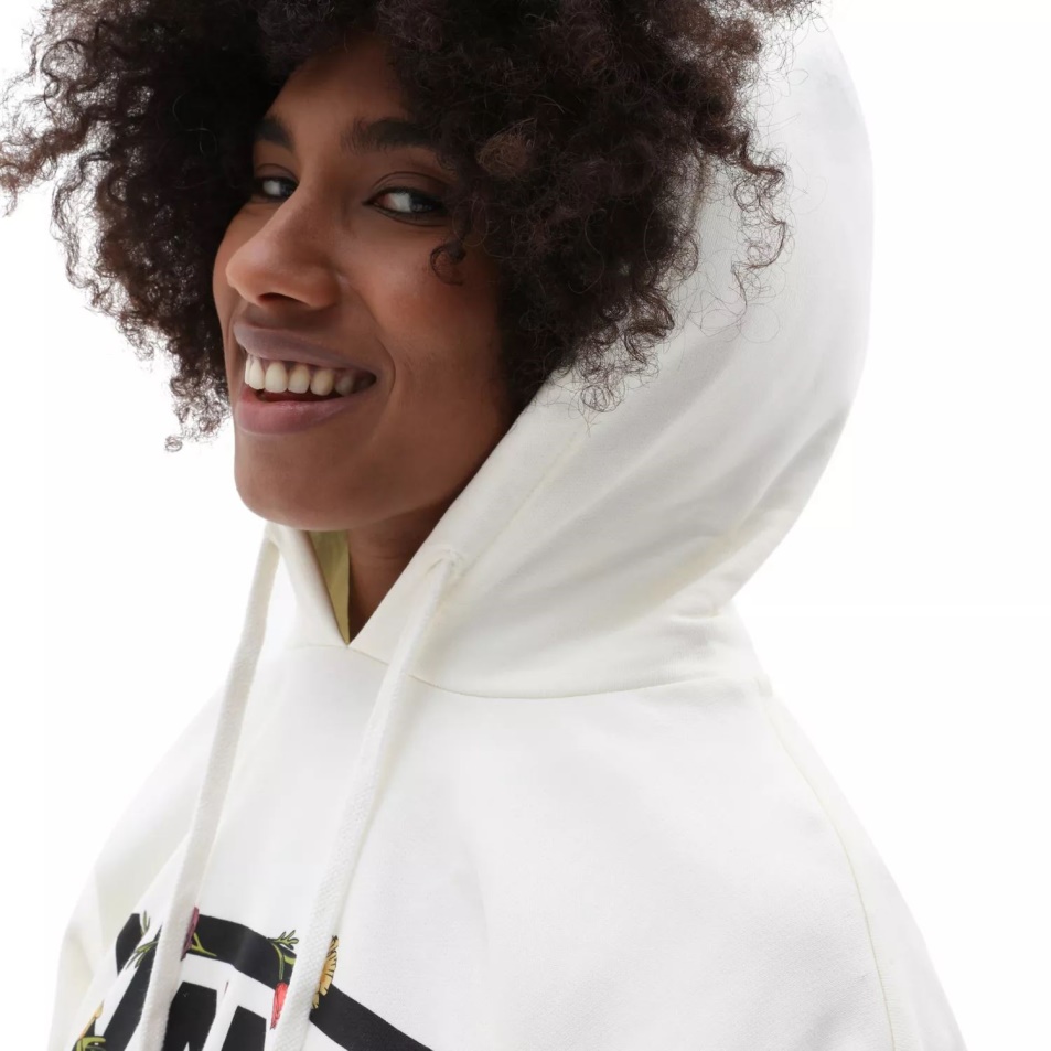 Vans Wyld Tangle Poppy Bff Hosszú Ujjú Kapucnis Kapucnis Fehér