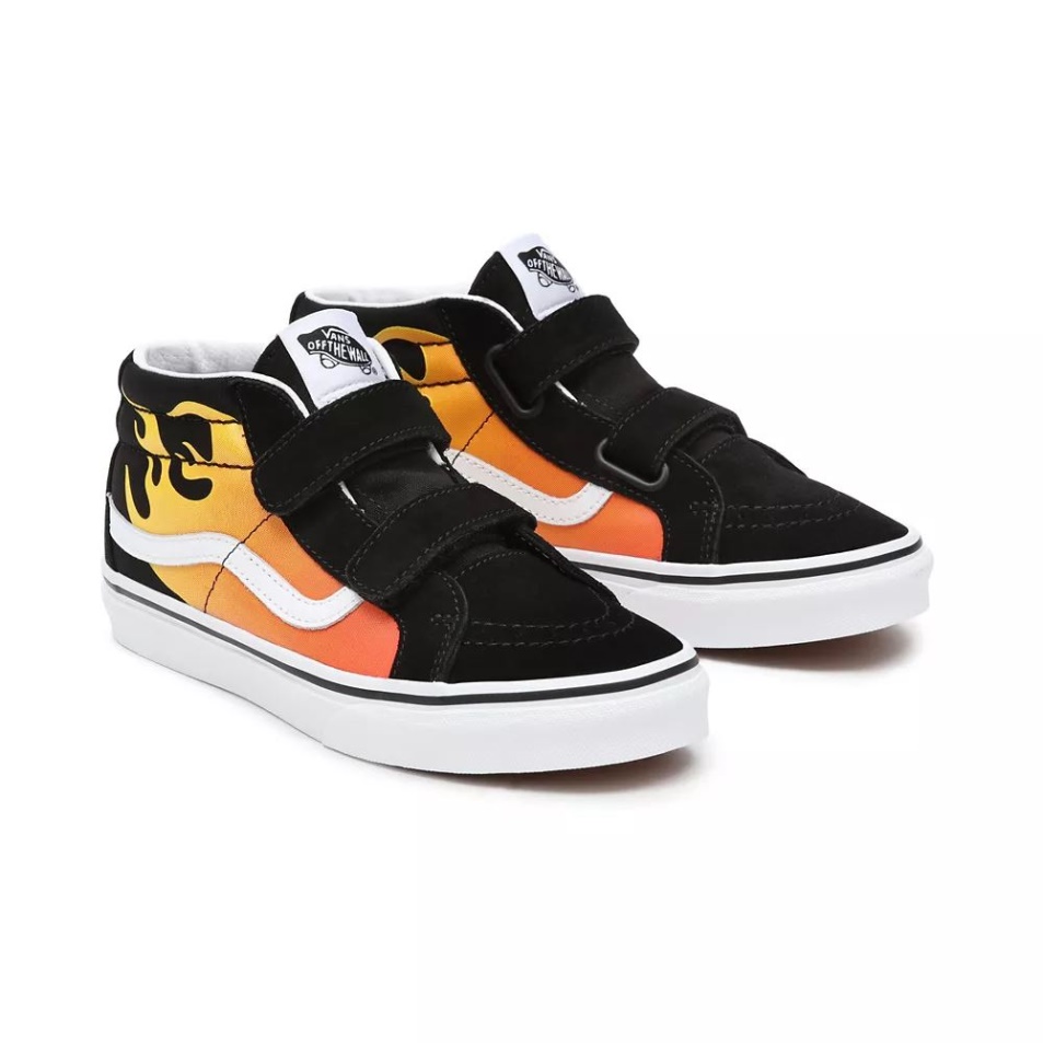 Furgonok Ifjúsági Hot Flame Sk8-mid Reissue V Cipő (8-14 év) Fekete