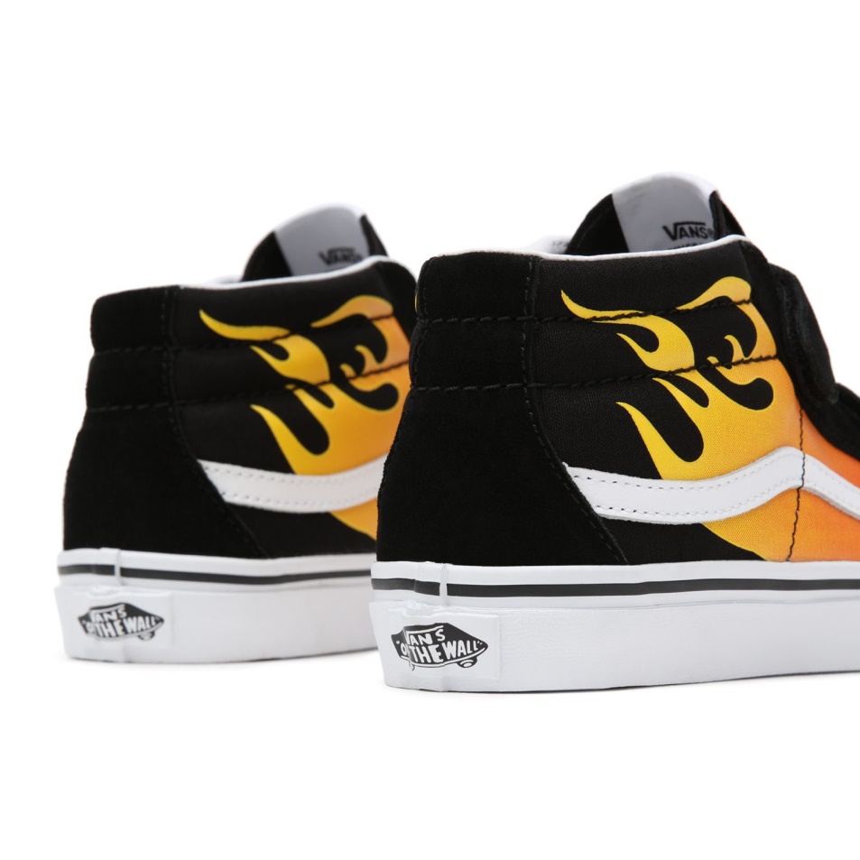 Furgonok Ifjúsági Hot Flame Sk8-mid Reissue V Cipő (8-14 év) Fekete