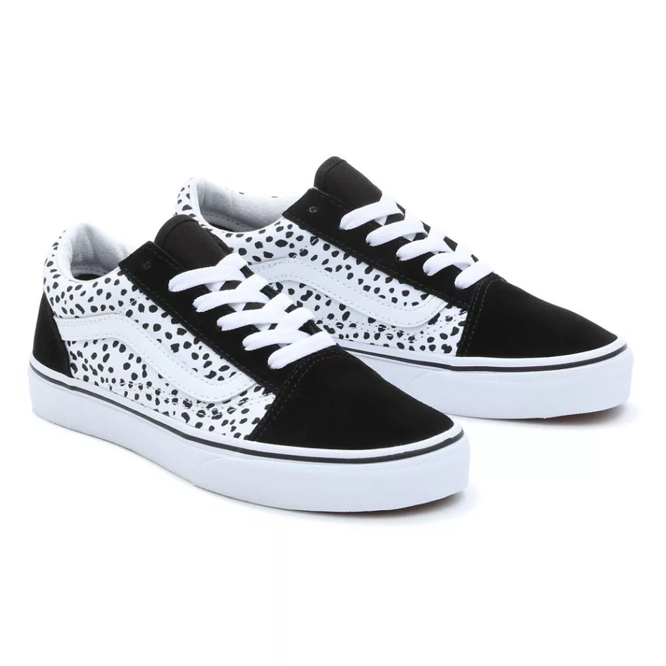 Vans Ifjúsági Old Skool Cipő (8-14 év) Fekete-fehér