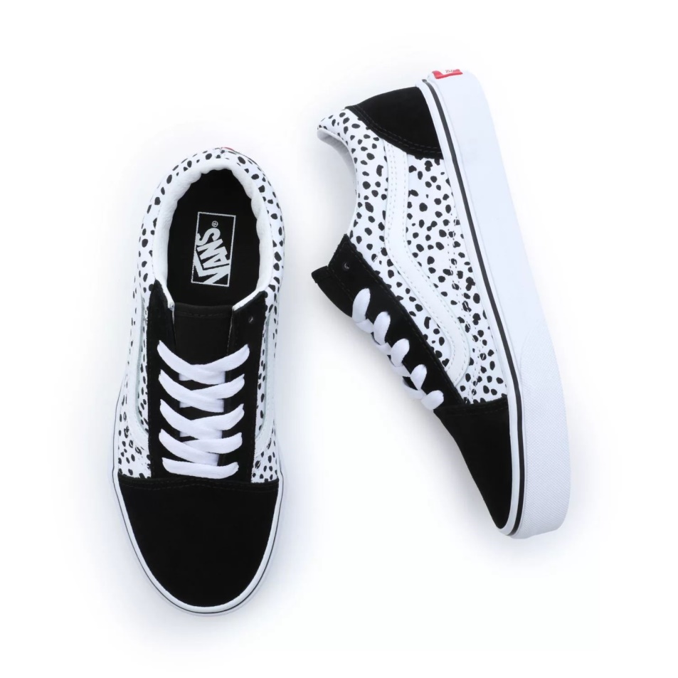 Vans Ifjúsági Old Skool Cipő (8-14 év) Fekete-fehér
