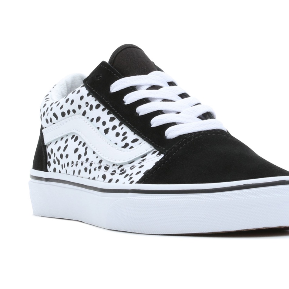 Vans Ifjúsági Old Skool Cipő (8-14 év) Fekete-fehér