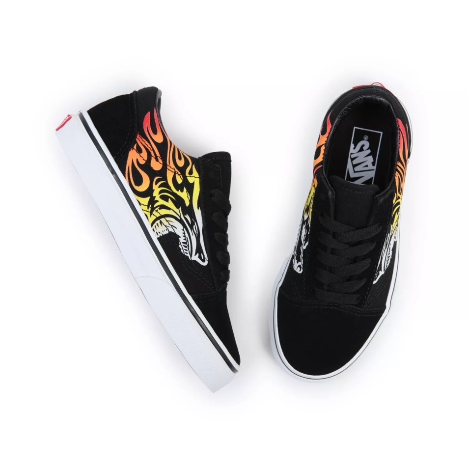 Vans Ifjúsági Old Skool Cipő (8-14 év) Fekete