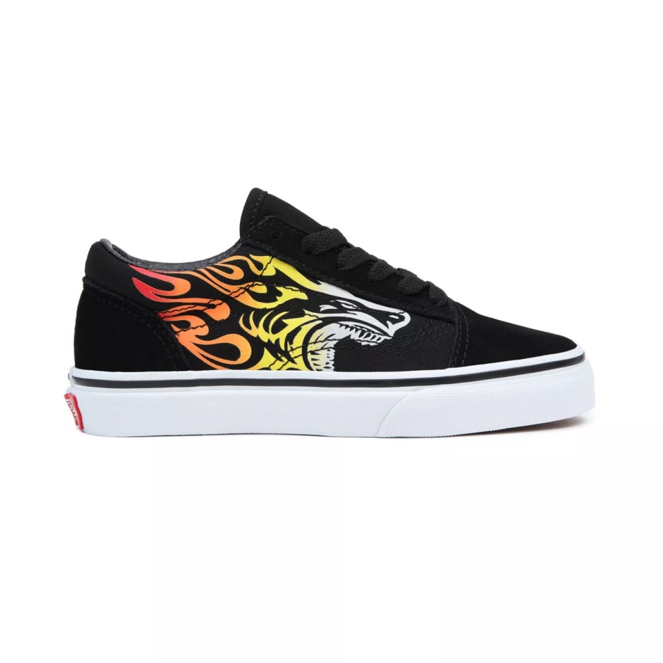 Vans Ifjúsági Old Skool Cipő (8-14 év) Fekete