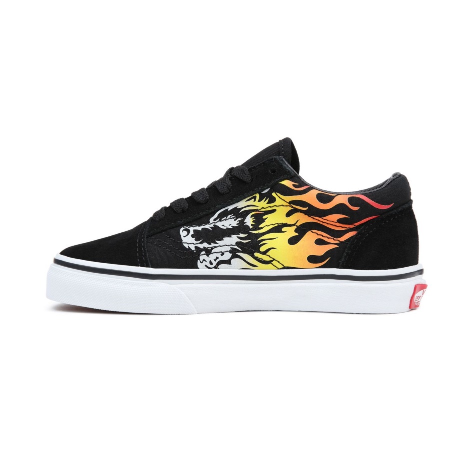 Vans Ifjúsági Old Skool Cipő (8-14 év) Fekete
