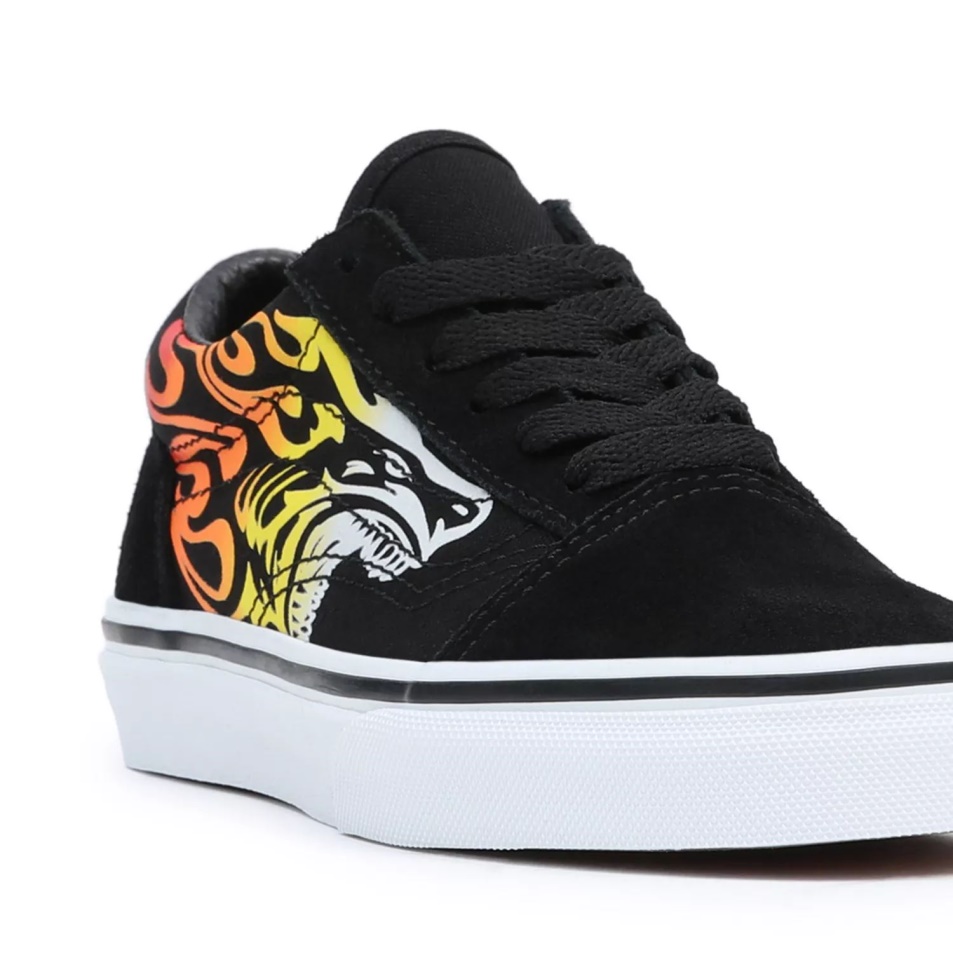 Vans Ifjúsági Old Skool Cipő (8-14 év) Fekete