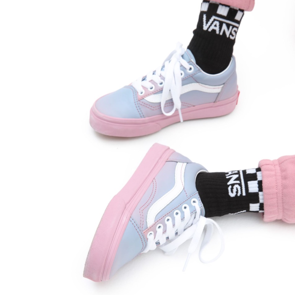 Vans Ifjúsági Old Skool Cipő (8-14 év) Kék-rózsaszín