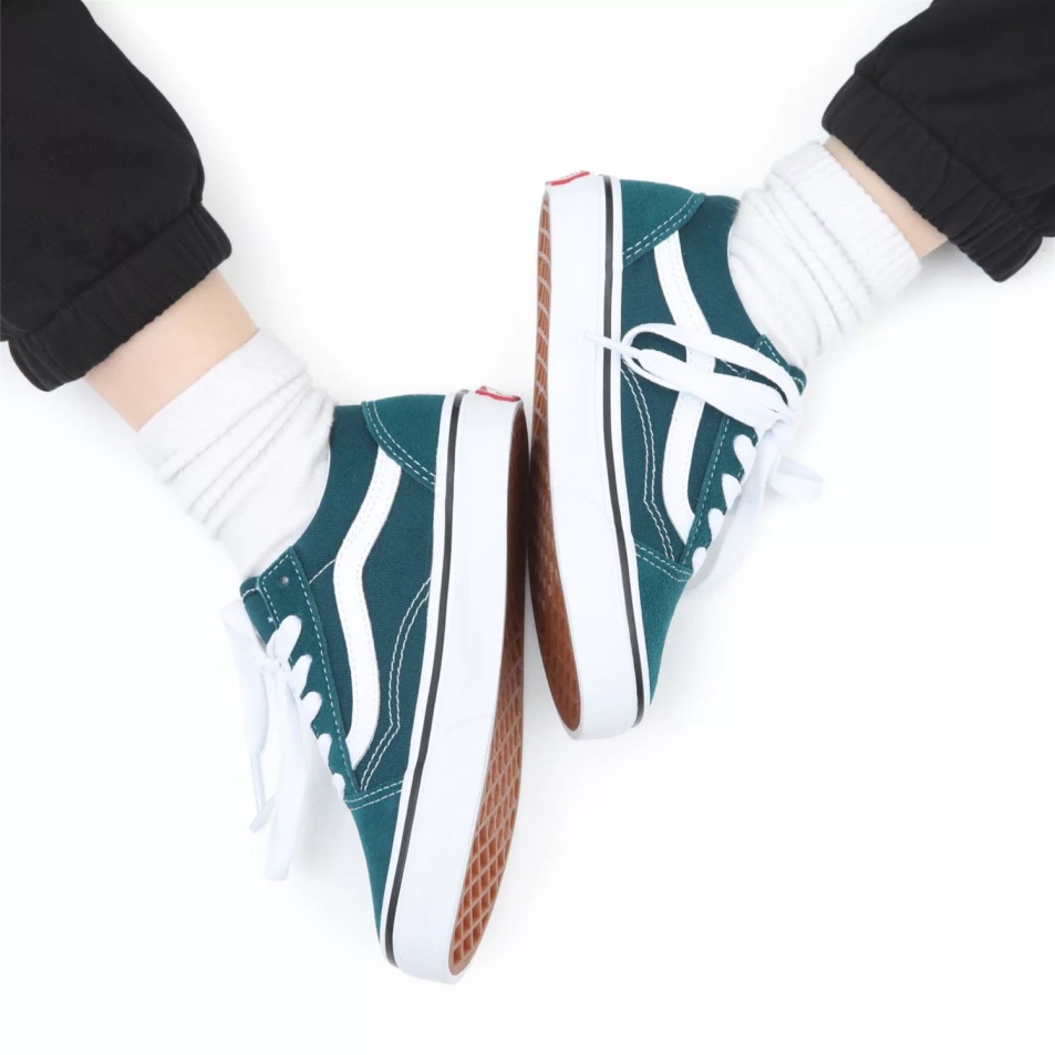 Vans Ifjúsági Old Skool Cipő (8-14 év) Zöld