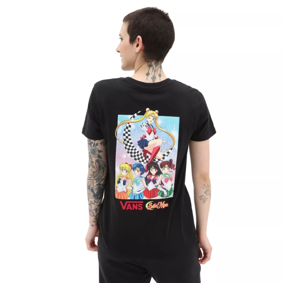 Furgonok X Csinos Gyám Tengerész Moon Bff Crew Póló Fekete