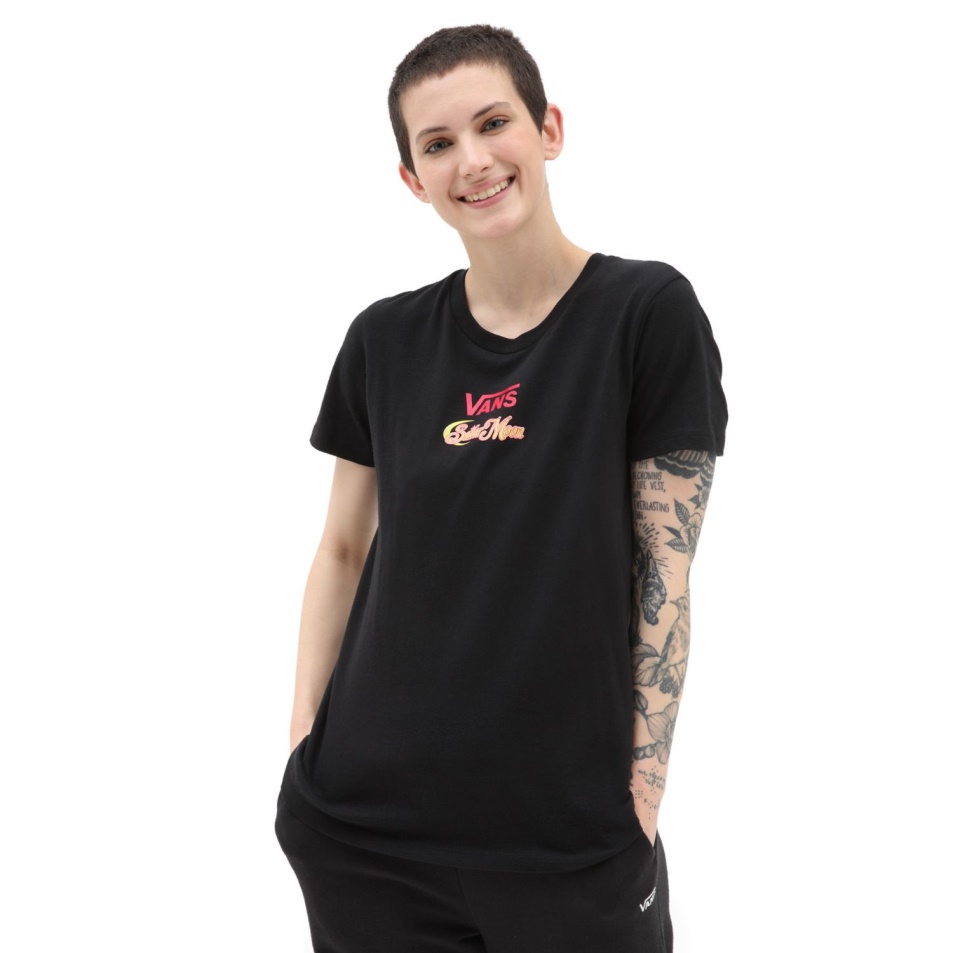 Furgonok X Csinos Gyám Tengerész Moon Bff Crew Póló Fekete