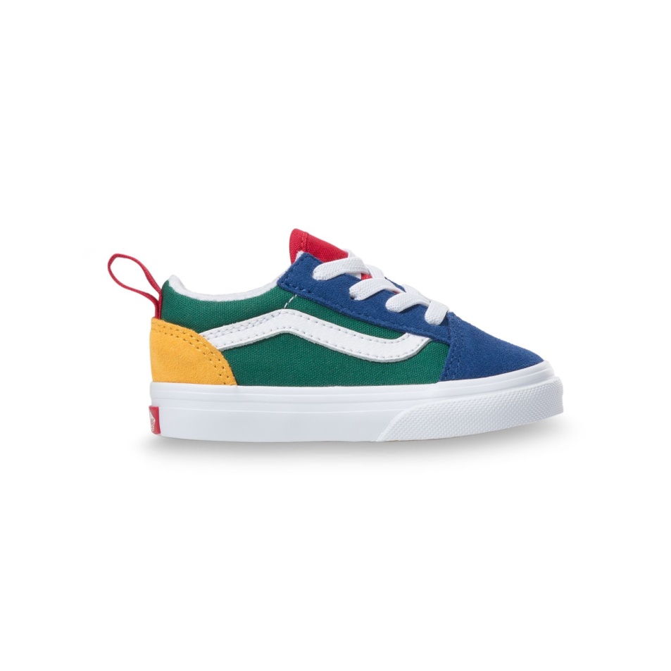 Toddler Furgonok Yacht Club Old Skool Rugalmas Csipke Kék-zöld-sárga