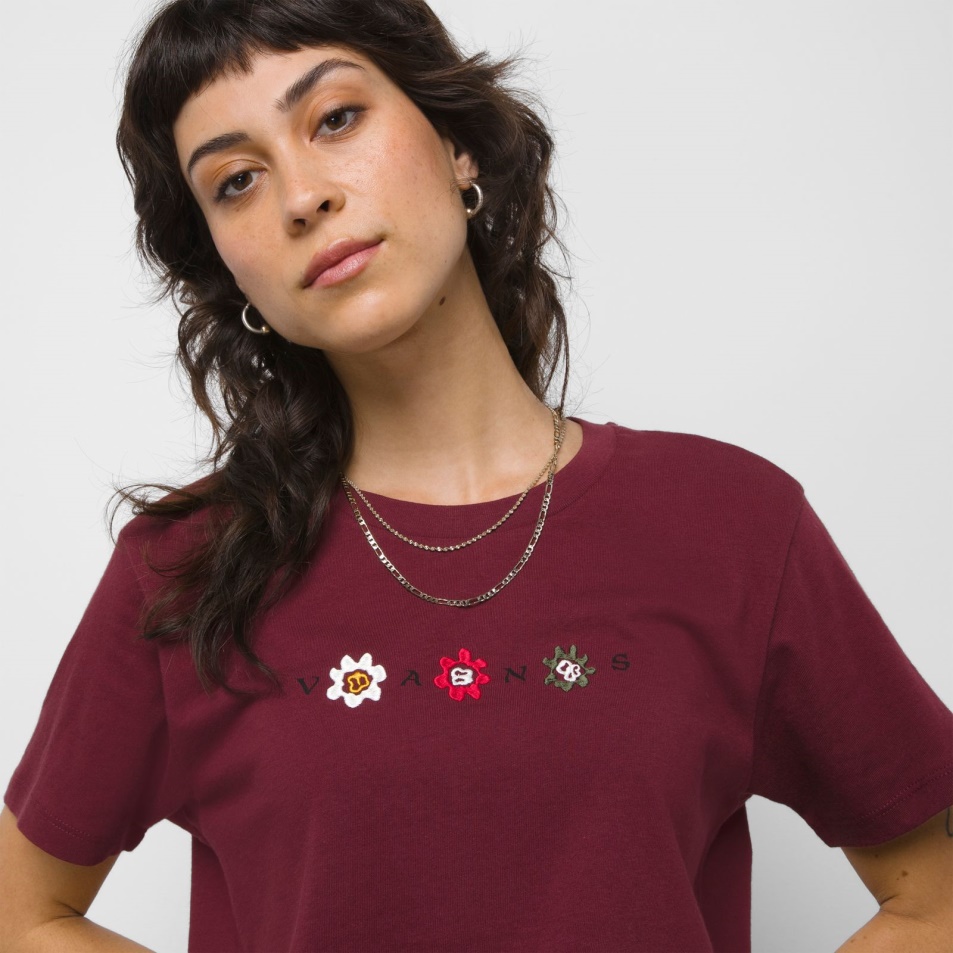 Vans Anaheim Virágos Bff Tee Tawny Port