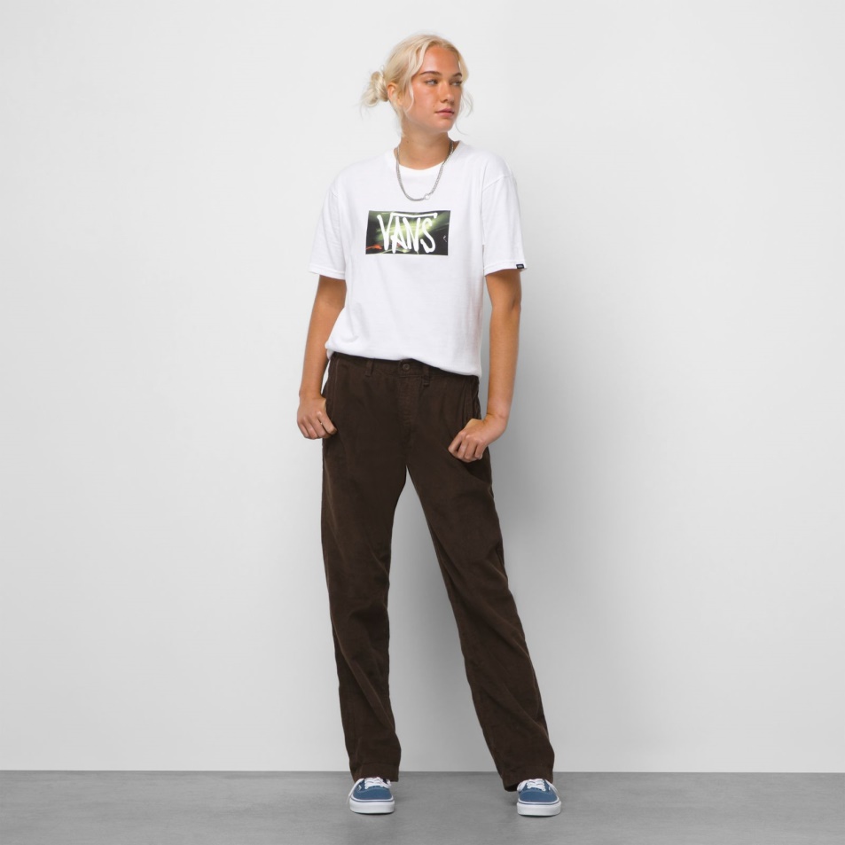 Furgonok Autentikus Chino Kordbársony Relaxed Nadrág Demitasse