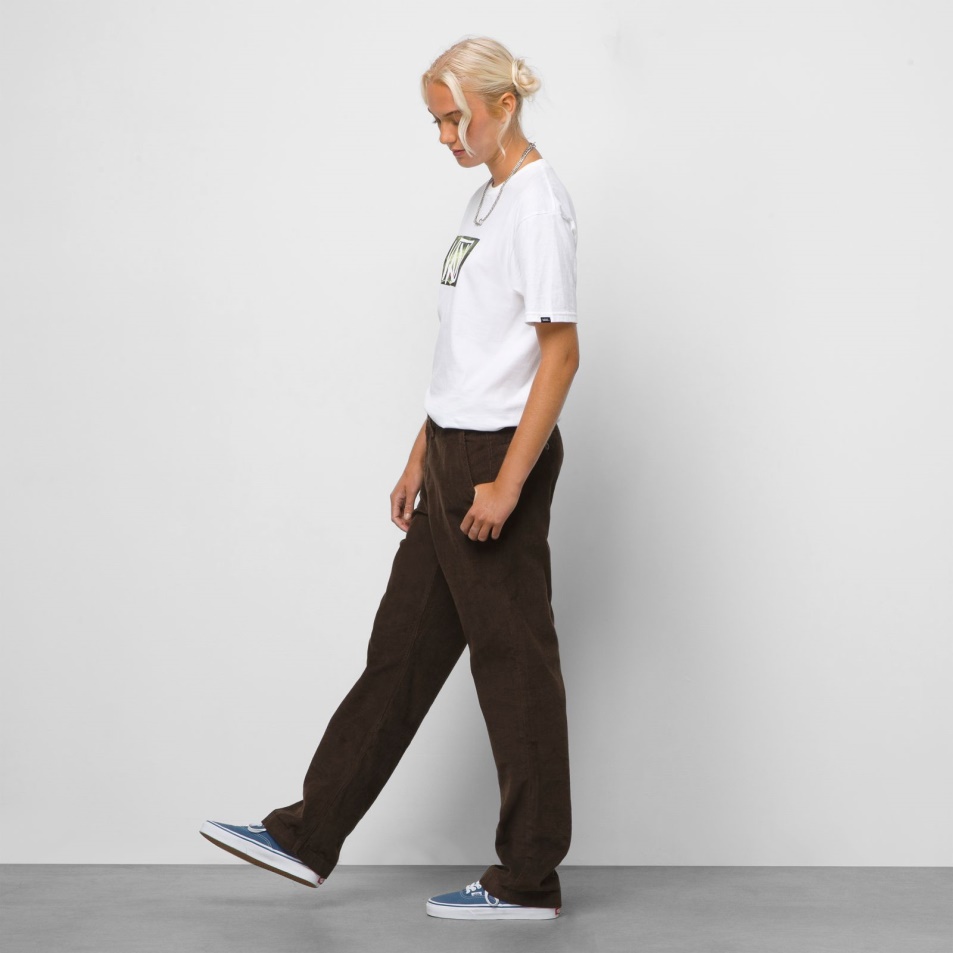 Furgonok Autentikus Chino Kordbársony Relaxed Nadrág Demitasse