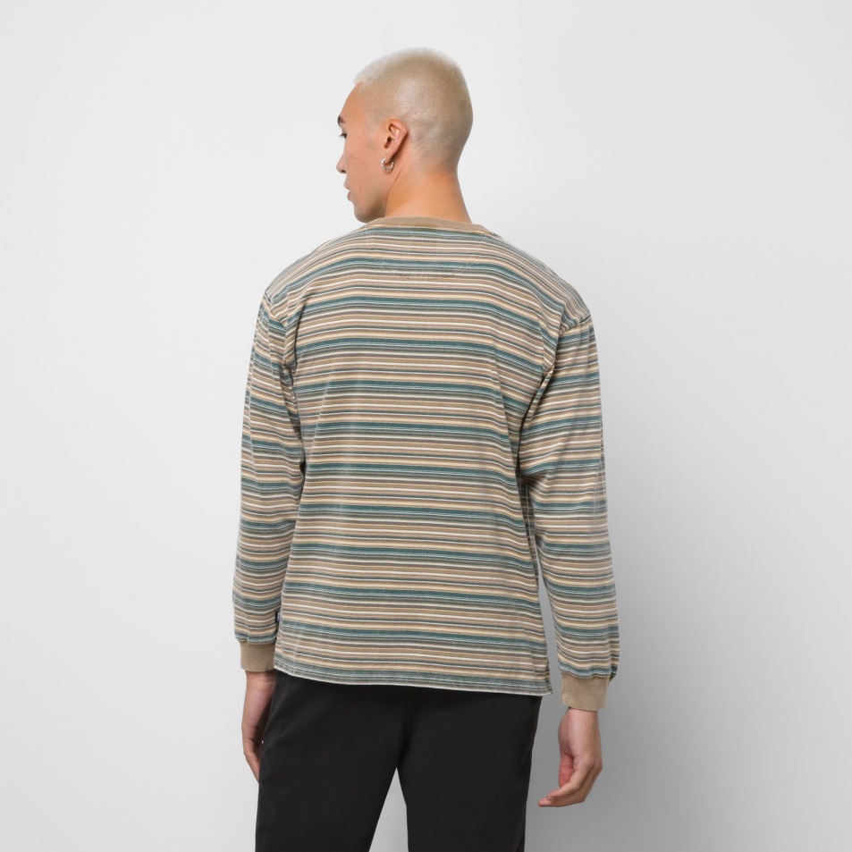 Furgonok Bailey Vintage Microstripe Hosszú Ujjú Kötött Ing Kosz-botanikus Kert