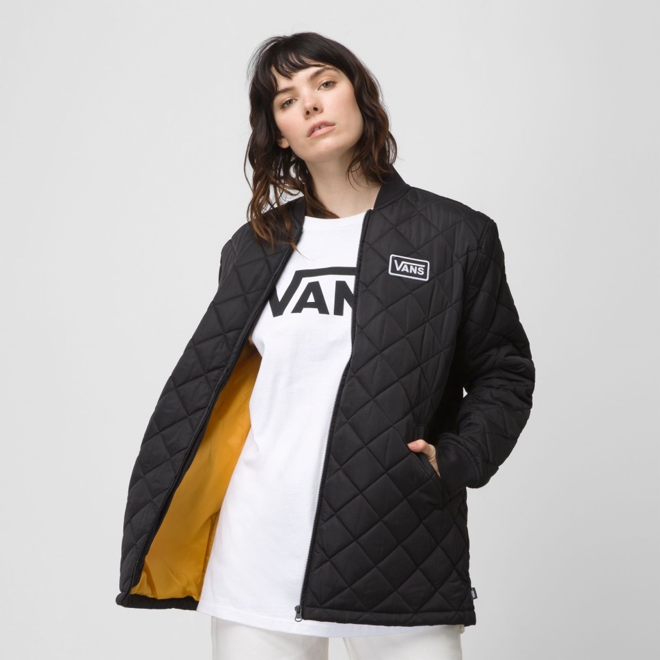 Vans Boom Boom Klasszikus Hosszú Kabát Fekete
