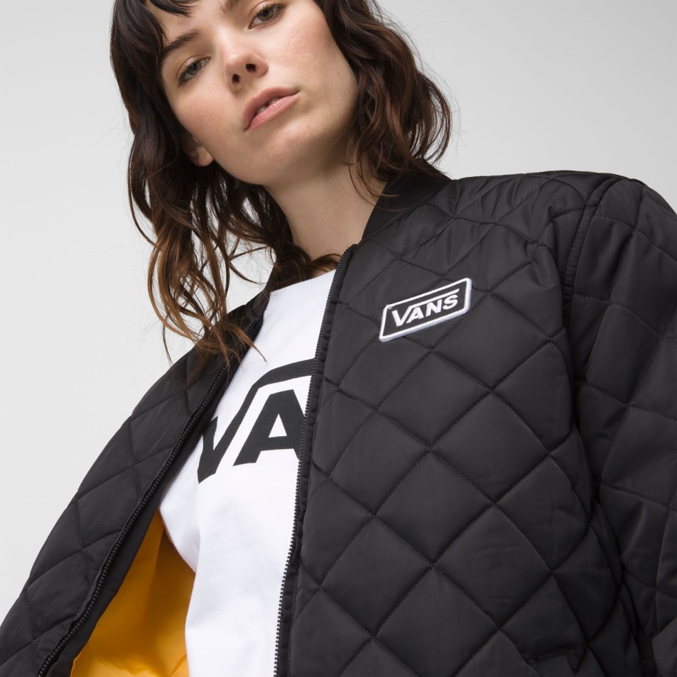 Vans Boom Boom Klasszikus Hosszú Kabát Fekete